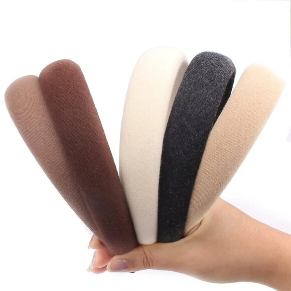 Padded Hair Headbands Women Girls Soft Fabric Thick Hair Accessories Set main image 7